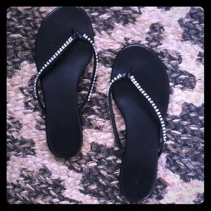 Aldo Rhinestone Leather Sandals